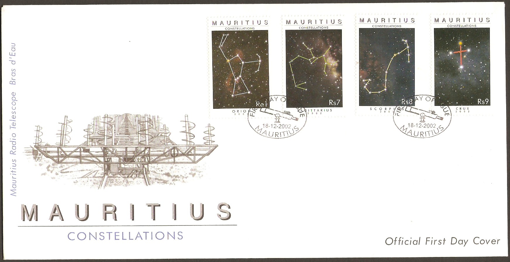 Mauritius 2001 Constellations Series FDC.