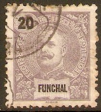 Funchal 1897 20r Deep lilac. SG114.