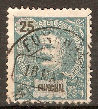 Funchal 1897 25r Blue-green. SG115.