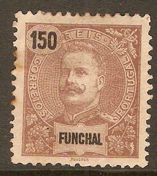 Funchal 1897 150r Purple-brown on straw. SG120.