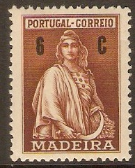 Madeira 1928 6c Brown. SG151.