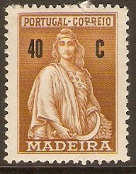 Madeira 1928 40c Yellow-brown. SG157