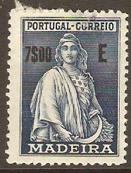 Madeira 1928 7E Indigo. SG168