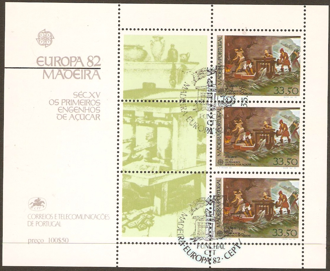 Madeira 1982 Europa Stamp Sheet. SGMS200.