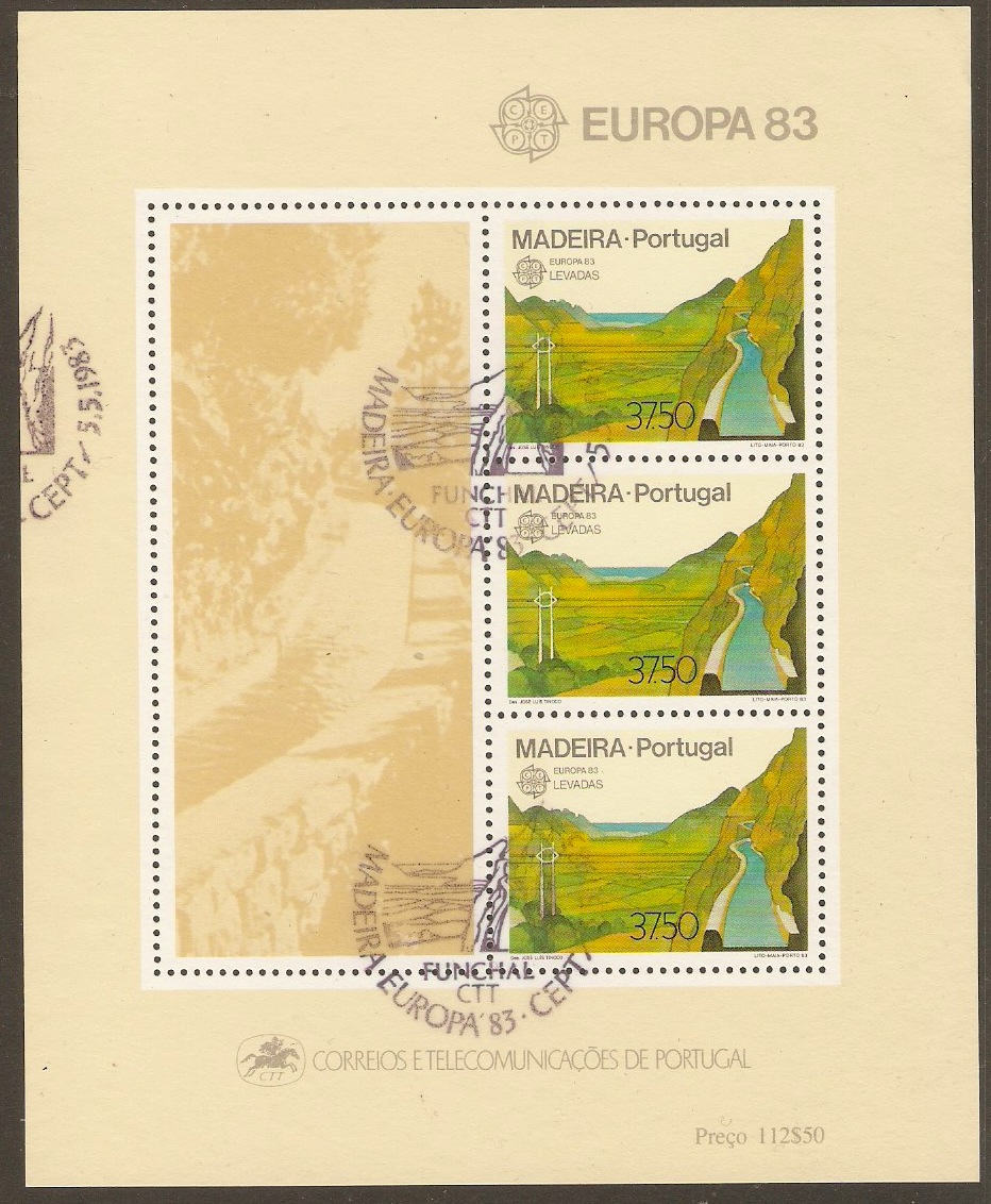 Madeira 1983 Europa Stamp Sheet. SGMS204.