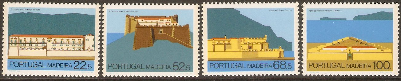 Madeira 1986 Fortresses set. SG226-SG229.