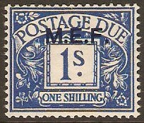 MEF 1942 1s Deep blue Postage Due. SGMD5.