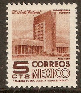 Mexico 1950 5c Red-brown. SG836.