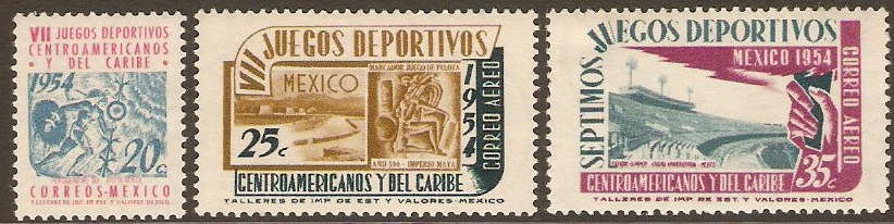 Mexico 1954 Games Set. SG918-SG920.