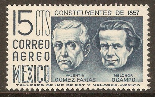 Mexico 1956 15c Slate-blue - Air series. SG949.
