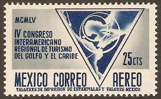 Mexico 1956 25c Blue and grey. SG953.