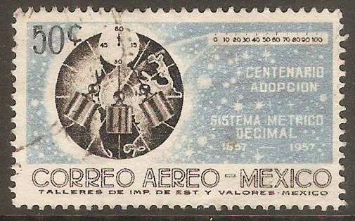 Mexico 1957 50c Metric System Anniversary. SG962.