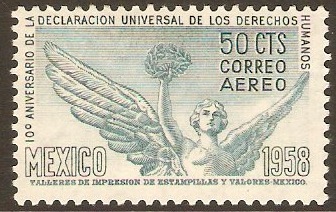 Mexico 1958 Human Rights Stamp. SG968.