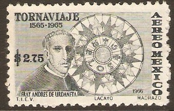 Mexico 1966 Urdaneta's Anniversary Stamp. SG1112.