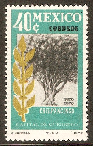 Mexico 1972 40c Chilpancingo Centenary. SG1249.