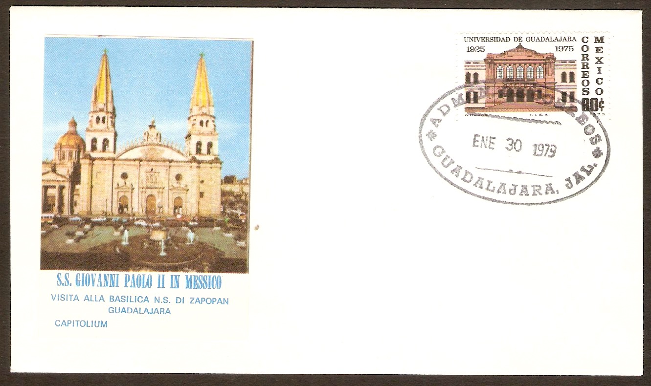 Mexico Papal Visit of 1979 Souvenir Cover.
