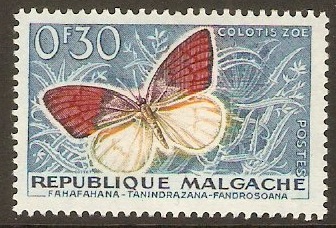 Malagassy 1960 30c Butterfly Series. SG7