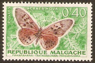 Malagassy 1960 40c Butterfly Series. SG8