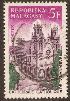 Malagassy 1967 5f Religious Buildings Stamps Series. SG128.