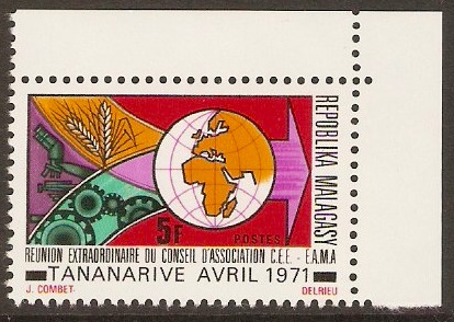 Malagassy 1971 Trade Talks Stamp. SG195.