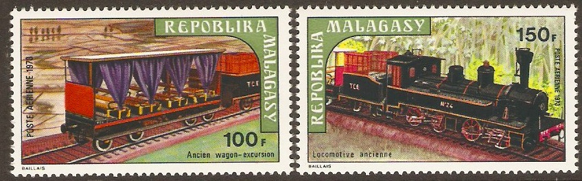 Malagassy 1973 Early Railways Stamps Set. SG252-SG253.