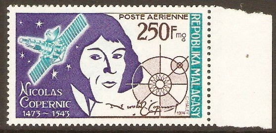 Malagassy 1974 250f Copernicus Commemoration Stamp. SG267.