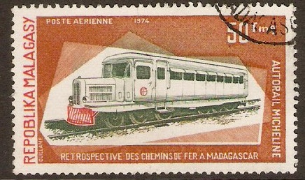 Malagassy 1974 50f Railway Locomotives Series. SG276.