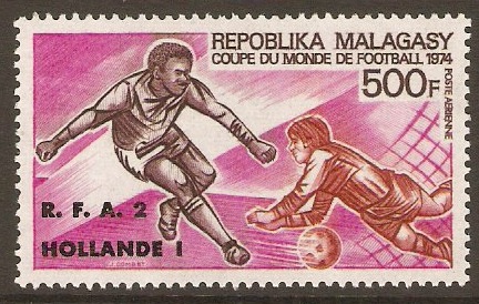 Malagassy 1974 500f World Cup Victory Stamp. SG281.
