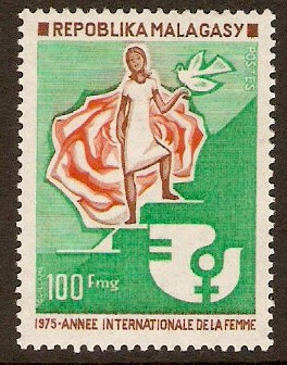 Malagassy 1975 100f Int. Womens Year Stamp. SG299.