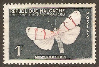 Malagassy 1960 1f Butterfly series. SG10.
