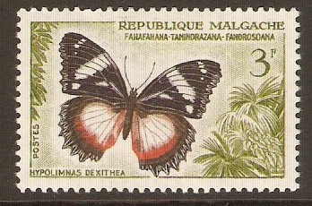 Malagassy 1960 3f Butterfly series. SG11. - Click Image to Close