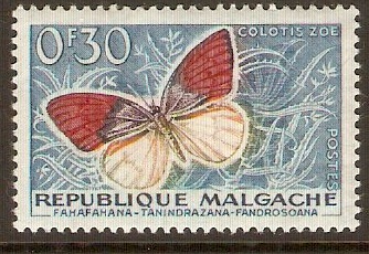 Malagassy 1960 30c Butterfly series. SG7.