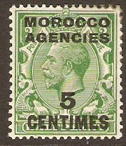 Morocco Agencies 1925 5c on d Green. SG202.