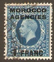 Morocco Agencies 1935 1f on 10d Turquoise-blue. SG223.