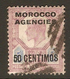 Morocco Agencies 1907 50c on 5d Dull purple & ultramarine. SG119