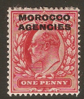Morocco Agencies 1907 1d Scarlet. SG32.