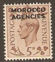 Morocco Agencies 1949 5d Brown. SG84.