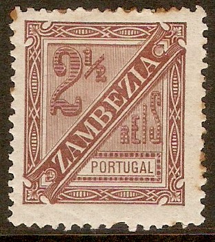 Zambezia 1893 2r Brown Newspaper Stamp. SGN1.