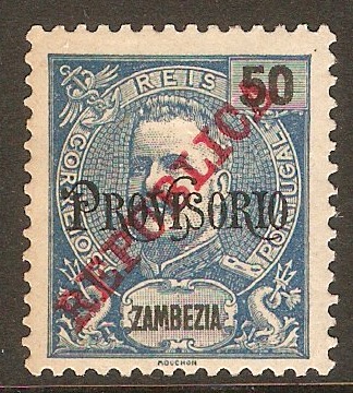 Zambezia 1902 50r Blue. SG53.