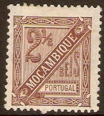 Mozambique 1893 2r Brown - Newspaper stamp. SGN58.