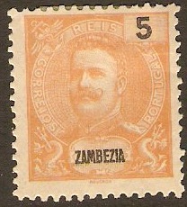 Zambezia 1898 5c Orange-red. SG21.