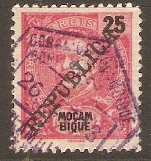 Mozambique 1911 25r Carmine. SG152.