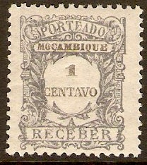 Mozambique 1917 1c Slate Postage Due. SGD247.