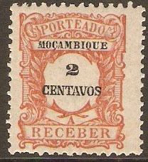 Mozambique 1917 2c Red-brown Postage Due. SGD248.