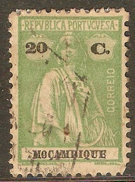 Mozambique 1919 20c Yellow-green. SG284.