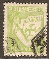 Mozambique 1933 5E Yellow-green. SG348.