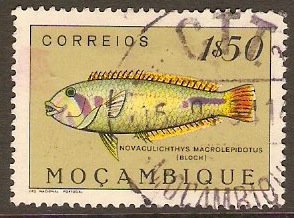 Mozambique 1951 1E.50 Fishes Series. SG448.