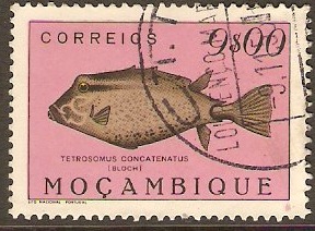 Mozambique 1951 9E Fishes Series. SG459.