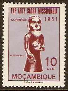 Mozambique 1953 10c Missionary Art Series. SG469.