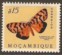 Mozambique 1953 15c Butterfly and Moth Series. SG473.